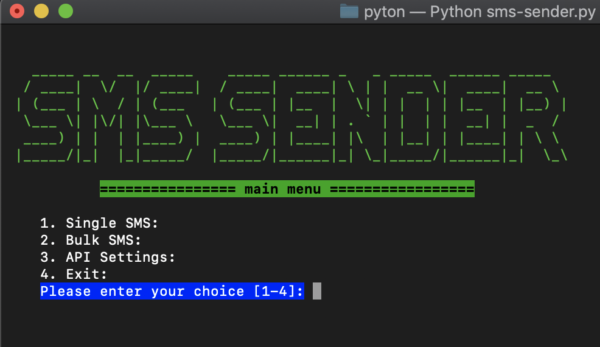 SMS sender python | Short Code Supported 2024 Long Lasting