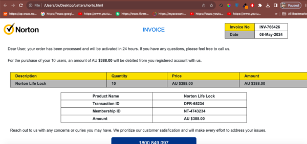 Norton Encrypted HTML Invoice | Non Detectable Fresh