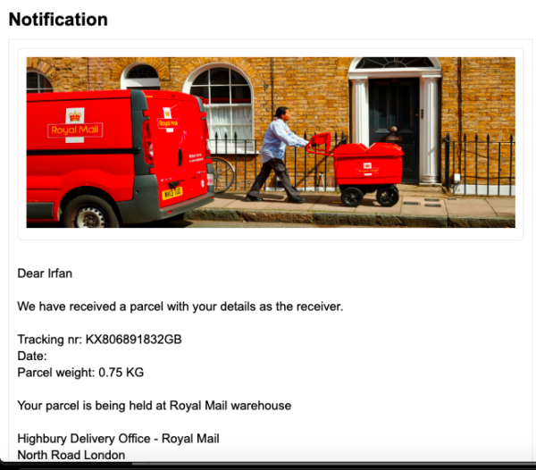 Royal Mail Encrypted Html Letter 2024