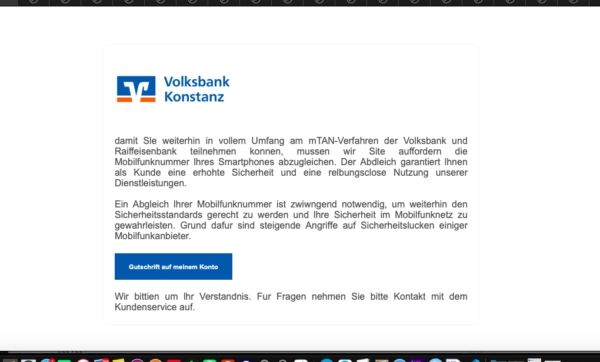 Volks Bank Encrypted Html Letter Non Red