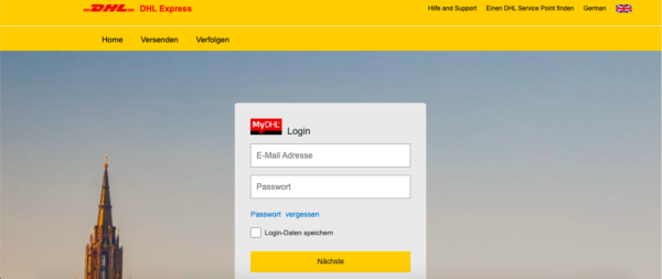 DHL 2024 Latest ScamPage Non-Red | Germany Language